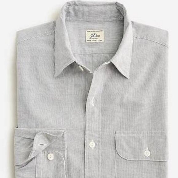 J. Crew Two Pocket Workshirt in Hickory Stripe - Picture 2 of 3